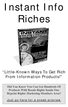 Thumbnail Ways To Get Rich From Information Products!