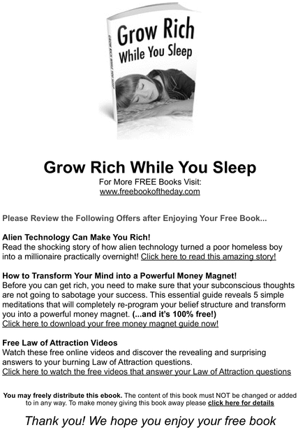Product picture Grow Rich While You Sleep!