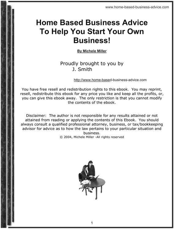 Product picture Home Based Business Advice To Help You Start Your Business!