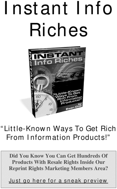 Product picture Ways To Get Rich From Information Products!