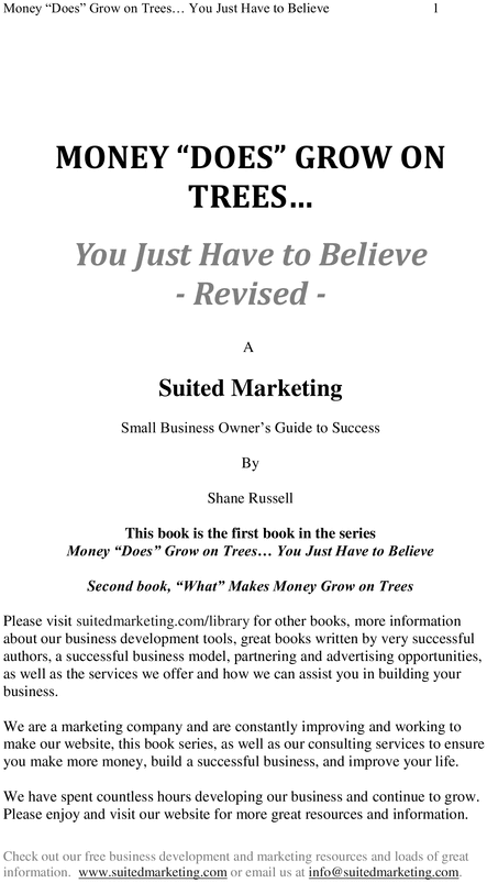 Product picture Money Does Grow On Trees - Just Believe!